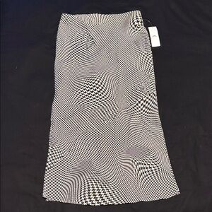 Urban Outfitters Black and White Midi Skirt